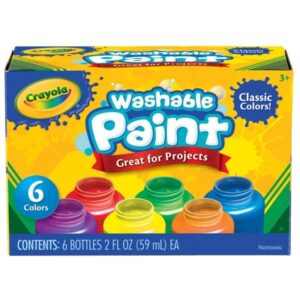 Crayola Washable Kids Paint Pots Classic Colors 6Pk