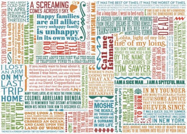 Jane Austen Literary Lines 1000 Pc Puzzle