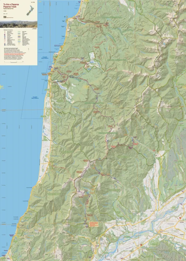 Te Ara O Paparoa Track Topo Map