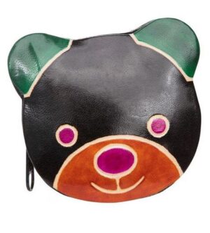 Leather Teddy Bear Purse