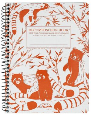Decomposition Notebook Ruled Large Red Panda
