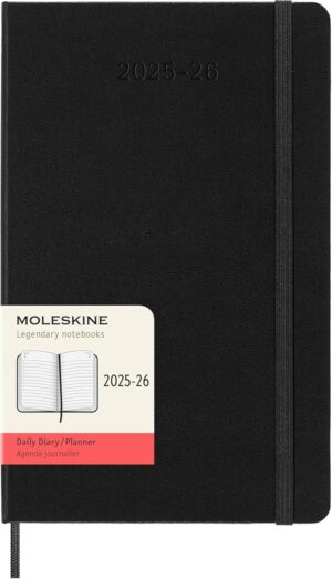 Moleskine Diary 18m Daily Hard Cover Large Black 2025-2026