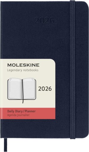 Moleskine Diary 12 Month Daily HC Pocket Sapphire Blue 2026