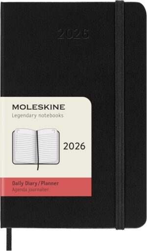 Moleskine Diary 12 Month Daily HC Pocket Black 2026