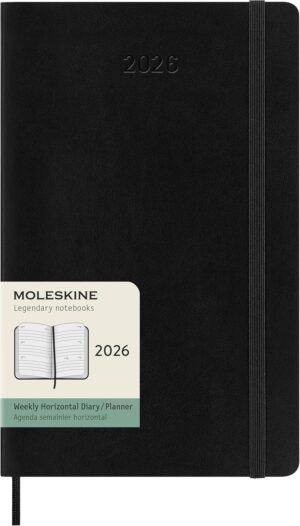Moleskine Diary 12 Month Weekly Horizontal SC Large Black 2026