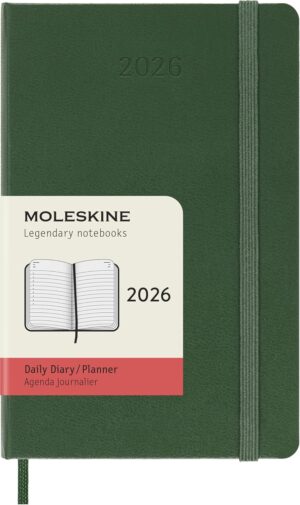 Moleskine Diary 12 Month Daily HC Myrtle Green 2026