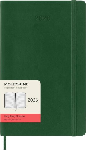 Moleskine Diary 12 Month Daily SC Large Myrtle Green 2026