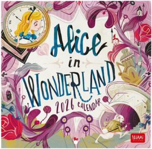 Alice In wonderland Legami 2026 Mini Wall Calendar 18 X 18cm