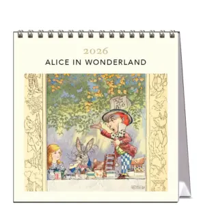 Alice In Wonderland Desk Calendar 2026