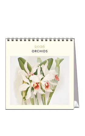 Orchids Desk Calendar 2026