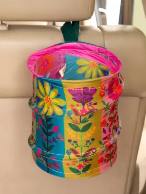 Folk Flower Pop Up Trash Bin