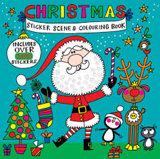 Christmas Sticker Scene Colouring Box