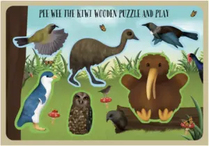Pee Wee the Kiwi Wooden Puzzle and Play
