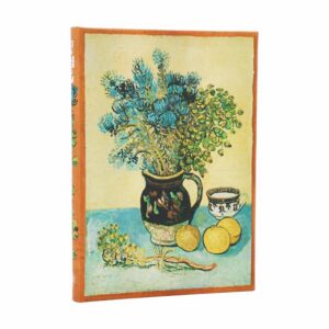 Van Gogh's Still Life Midi Lined Hardcover Journal (Elastic Band Closure)