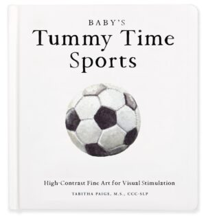 Baby's Tummy Time Sports: High-Contrast Fine Art for Visual Stimulation