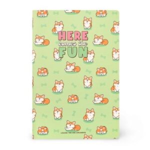 Here Comes the Fun  Corgi Quaderno A5 Notebook