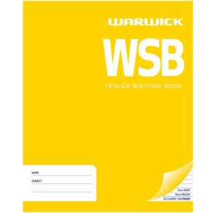 Warwick Senior Writing WSB 40 Leaf Dashed 5mm Ruled 10mm 255x205mm