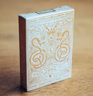 Joker and the Thief Playing Cards White Gold