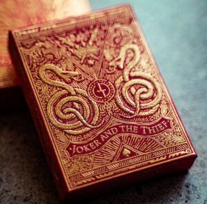 Joker and the Thief Playing Cards Blood Red