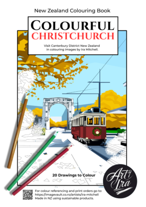 Colourful Christchurch New Zealand Coloring Book
