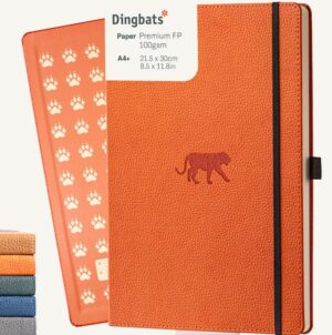 Dingbats Wildlife A5+ Orange Tiger Notebook - Lined