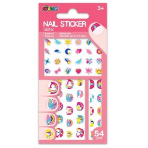Avenir Nail Stickers Glitter Pink
