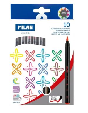 Milan Waterbased Brush Tip pens 10 Pack