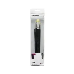 Reeves Oil Brush Set 4 Piece
