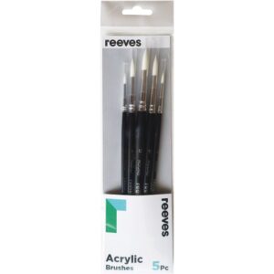 Reeves Acrylic Round Brush Set 5 Piece