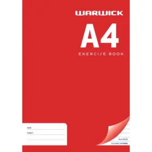 Warwick Exercise Book 1A4 24 Leaf Unruled 230x180mm