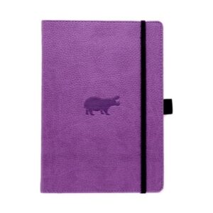 Dingbats Wildlife A5 Purple Hippo Notebook Graph