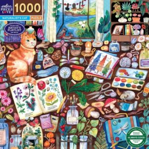 Naturalist's Cat 1000 Piece Jigsaw Puzzle