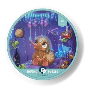 Kuwi The Kiwi Glowworm Glitter Critter Round Puzzle - 100 piece