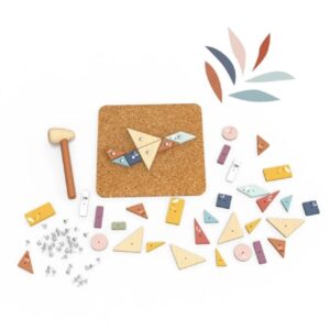 Wooden Shapes and Nails Game
