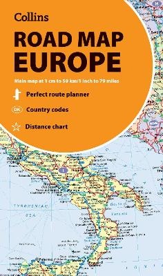Collins Road Map of Europe: Folded map