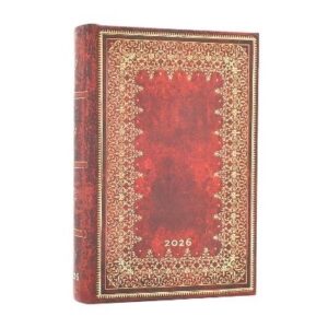 Foiled Mini 12-Month Day-at-a-Time Hardcover Flexi Dayplanner 2026 (Elastic Band Closure)