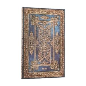 Blue Luxe Maxi 12-Month Horizontal Hardcover Flexi Dayplanner 2026 (Elastic Band Closure)