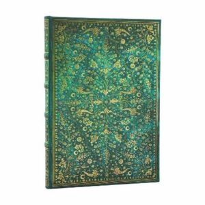 Emerald Flower (Nature's Grace) Midi Unlined Hardcover Journal (Elastic Band Closure)