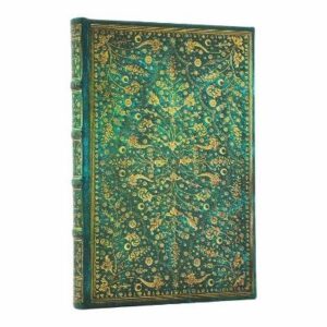 Emerald Flower (Nature's Grace) Mini Lined Hardcover Journal (Elastic Band Closure)