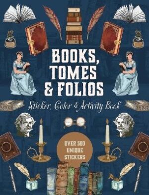 Books, Tomes and Folios Sticker, Color and Activity Book
