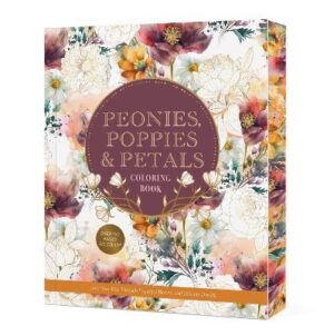 Peonies, Poppies and Petals Coloring Book