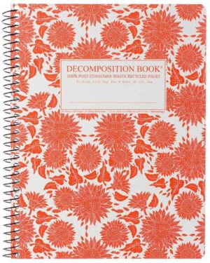 Decomposition Spiral Notebook Ruled Large Sunflowers