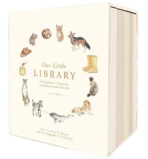 Our Little Library Vol. 2: A Foundational Language Vocabulary Board Book Set for Babies, Including Ocean Animals, Safari Animals, Food and Drink, Clot