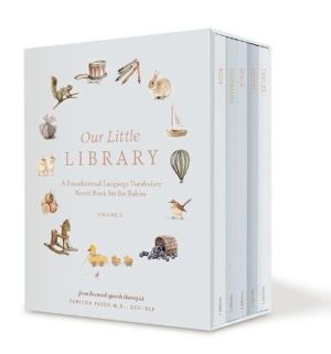 Our Little Library v3: A Foundational Language Vocabulary Board Book Set for Babies, Including Bugs, Dinosaurs, Sports, Space, and Tools