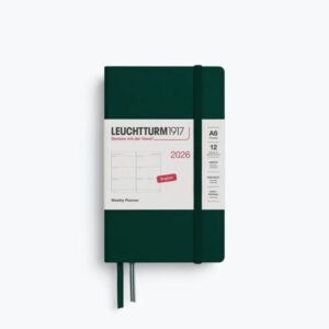 Weekly Planner Forest Green Hardcover A6 2026